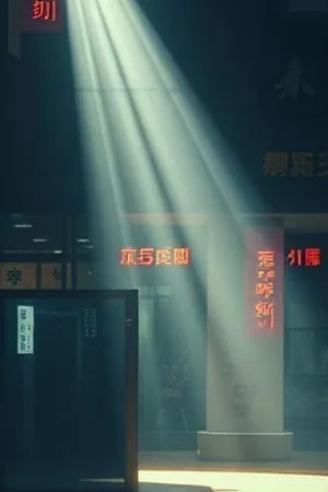 逆流的光竖版海报，逆光中奔跑的身影