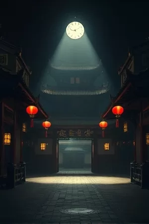 麦田与霓虹竖版海报，麦田尽头亮起的霓虹灯牌